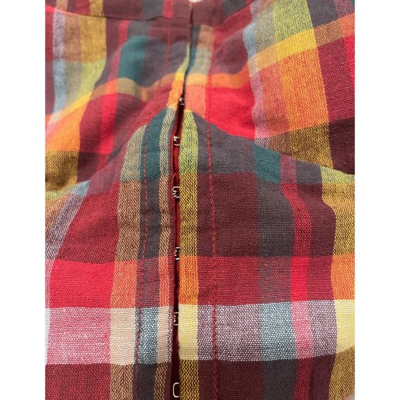 AMERICAN EAGLE Plaid Halter Crop Top - Picture 2 of 4